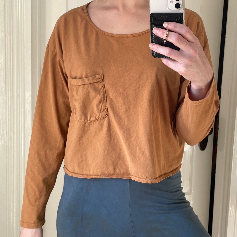 American Apparel burnt orange crop